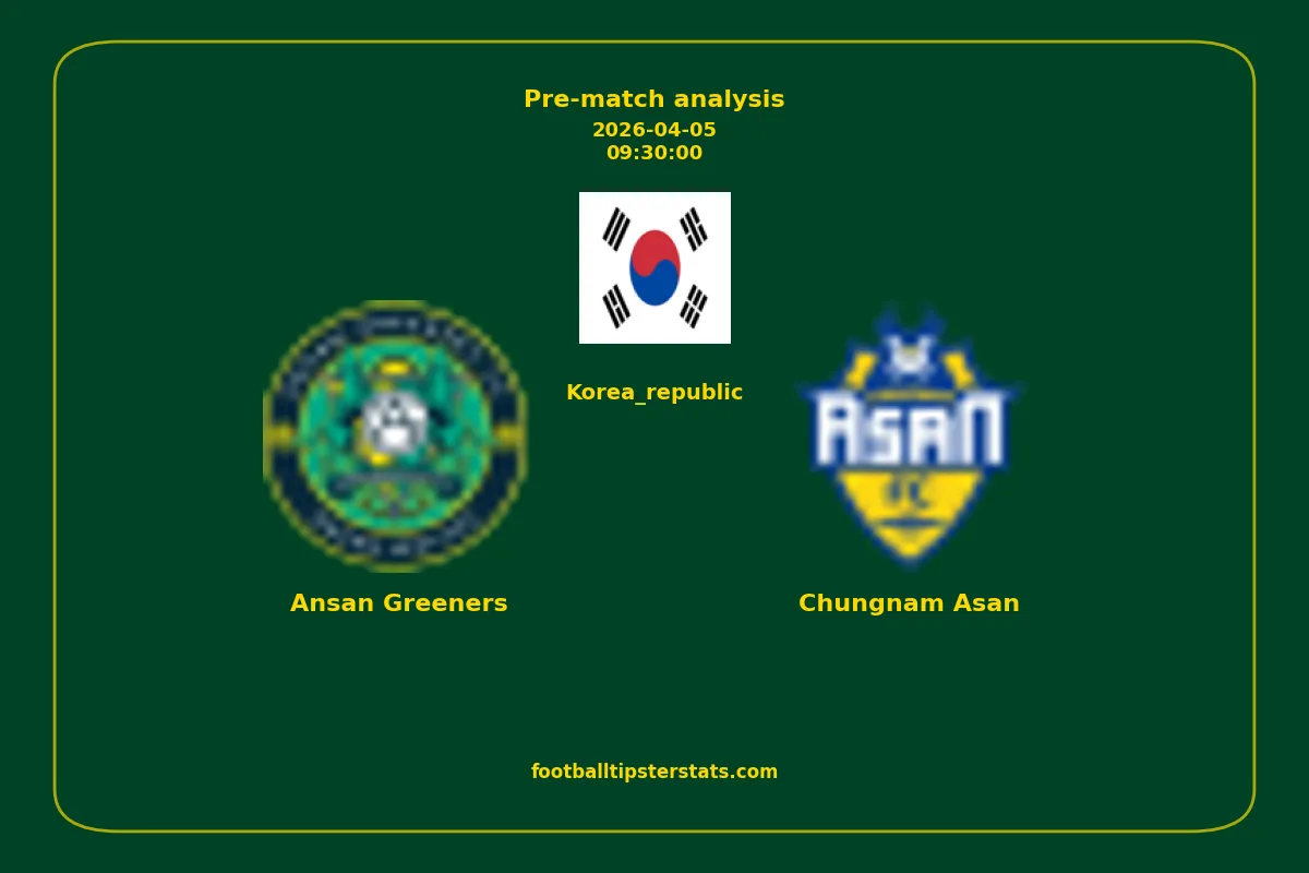 Pre-match analysis: Ansan Greeners vs Chungnam Asan on 2026-04-05